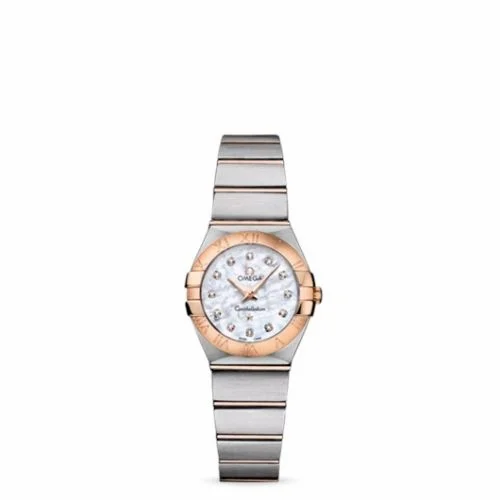 Omega Constellation Quartz 24 Brushed Stainless Steel / Red Gold / MOP 123.20.24.60.55.001 (12320246055001)